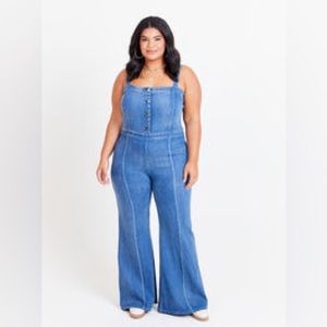 Arula/A Beautiful Soul - Jenna Overall Denim Jumpsuit - 2X